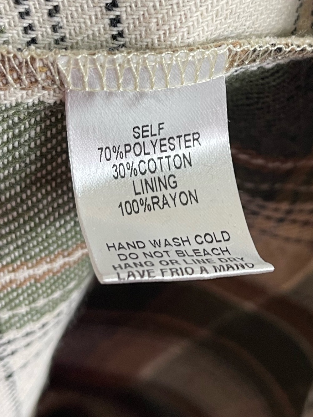 Easel Plaid Button Down Shacket Olive Green Size S NWT - Picture 7 of 8